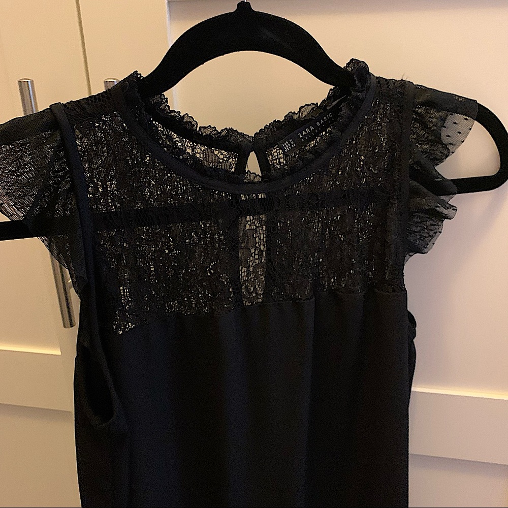 Zara - Cocktail Black Dress - LBD - Medium